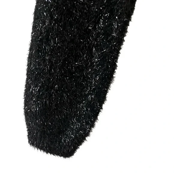 Elan metallic Eyelash Black Sweater size small NWT‎ - Picture 8 of 14